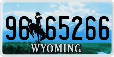 WY license plate 9665266