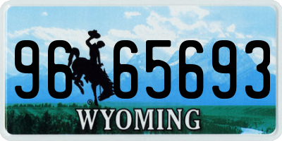 WY license plate 9665693
