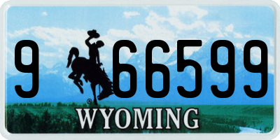 WY license plate 966599