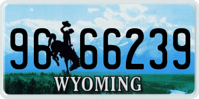 WY license plate 9666239