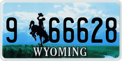 WY license plate 966628