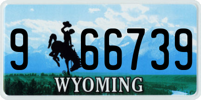 WY license plate 966739