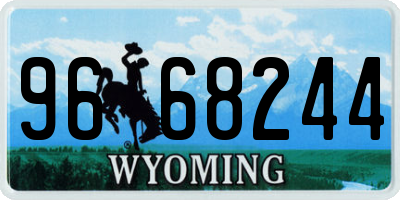 WY license plate 9668244