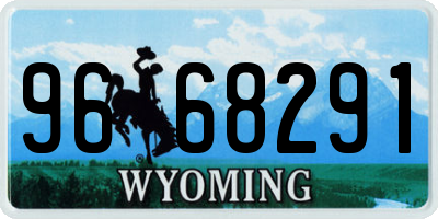WY license plate 9668291