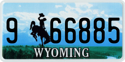 WY license plate 966885