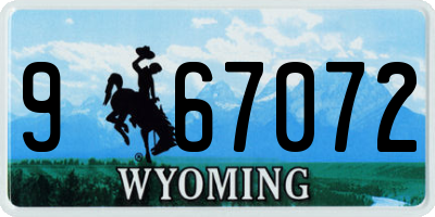 WY license plate 967072