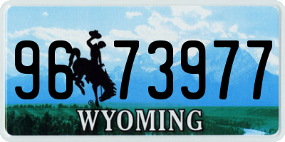 WY license plate 9673977
