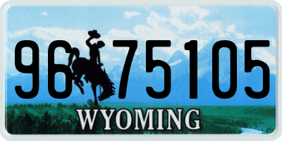 WY license plate 9675105