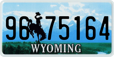 WY license plate 9675164