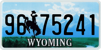 WY license plate 9675241