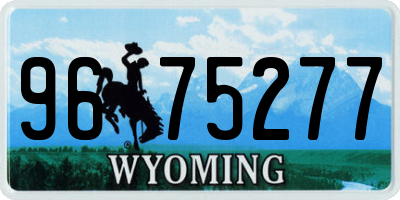 WY license plate 9675277