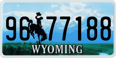 WY license plate 9677188