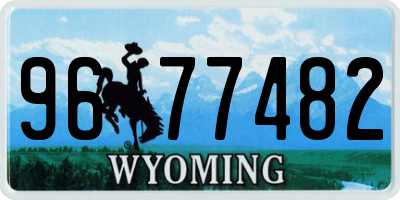 WY license plate 9677482
