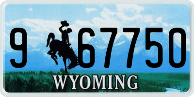 WY license plate 967750