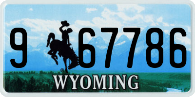 WY license plate 967786