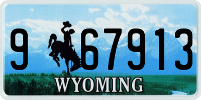 WY license plate 967913