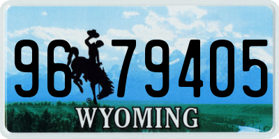 WY license plate 9679405