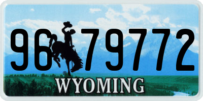 WY license plate 9679772