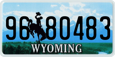 WY license plate 9680483