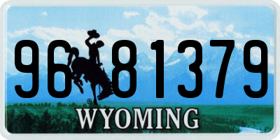 WY license plate 9681379