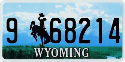 WY license plate 968214