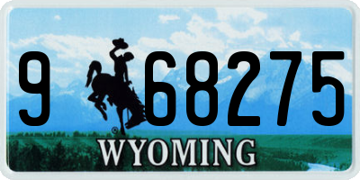 WY license plate 968275