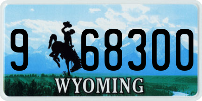 WY license plate 968300