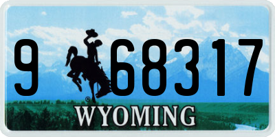 WY license plate 968317