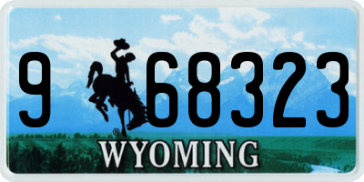WY license plate 968323