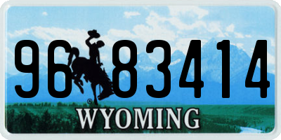WY license plate 9683414