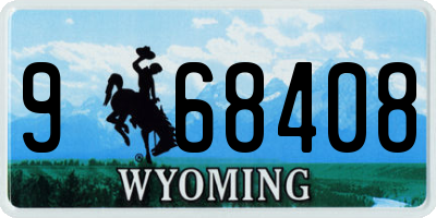 WY license plate 968408