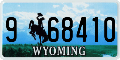 WY license plate 968410