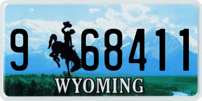 WY license plate 968411