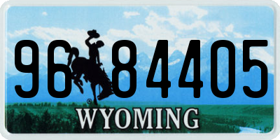 WY license plate 9684405