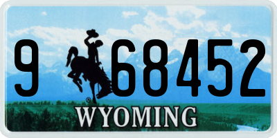 WY license plate 968452