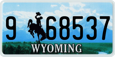 WY license plate 968537