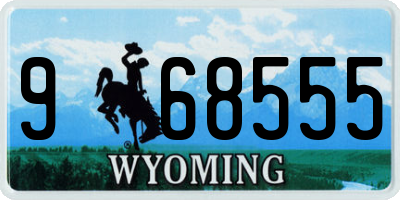 WY license plate 968555