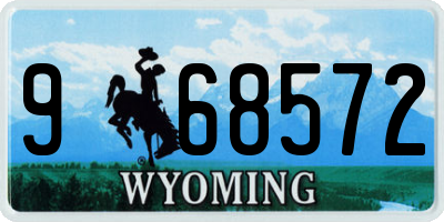 WY license plate 968572