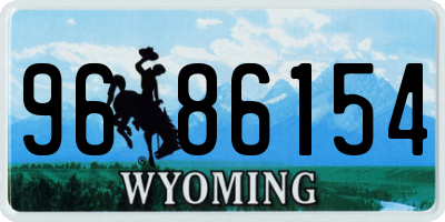 WY license plate 9686154