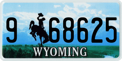 WY license plate 968625