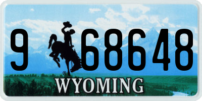 WY license plate 968648
