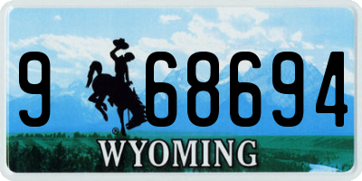 WY license plate 968694