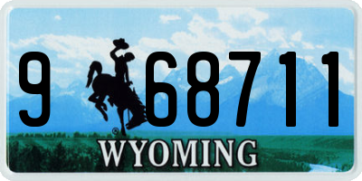 WY license plate 968711