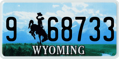 WY license plate 968733