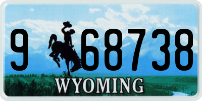 WY license plate 968738