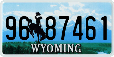 WY license plate 9687461