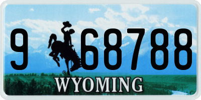 WY license plate 968788