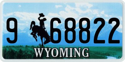 WY license plate 968822