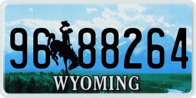 WY license plate 9688264