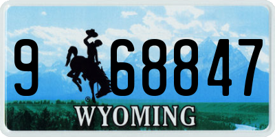 WY license plate 968847